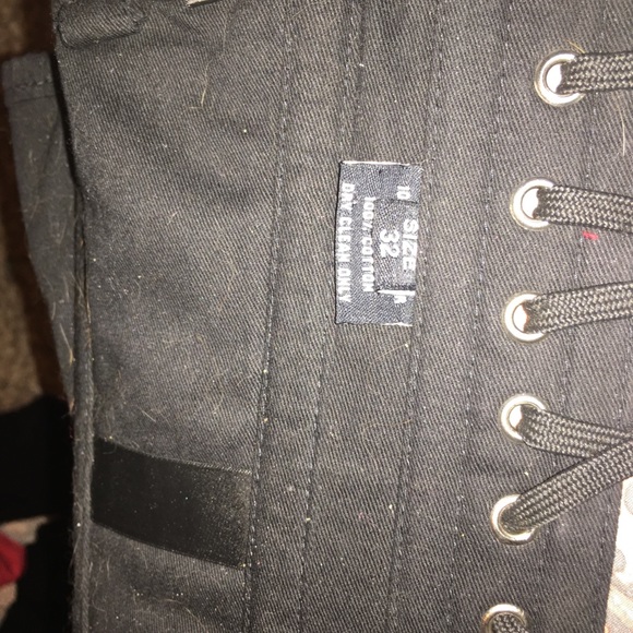 Punk corset- size 32- steel boned: ON HOLD - Picture 2 of 3